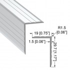30mm x 19mm x 2mt Aluminium Flightcase Angle